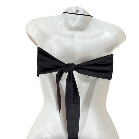 Kardashsian Kollection Swimwear Black Rhinestone Halter Top Women's Size XL - Picture 5 of 8